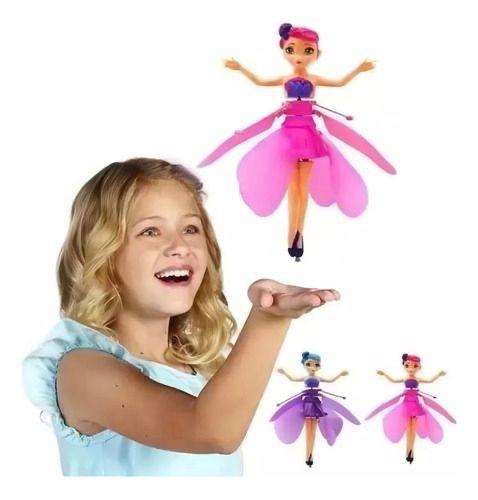 Boneca de fada que voa com sensor de mão